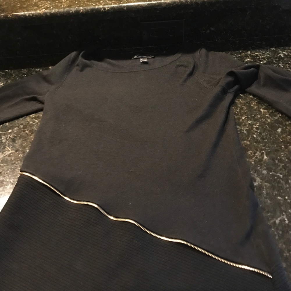 INC long sleeved black long sweater